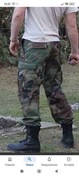 Оригинальные тактические камуфляжные штаны  Helikon tex woodland р.S L