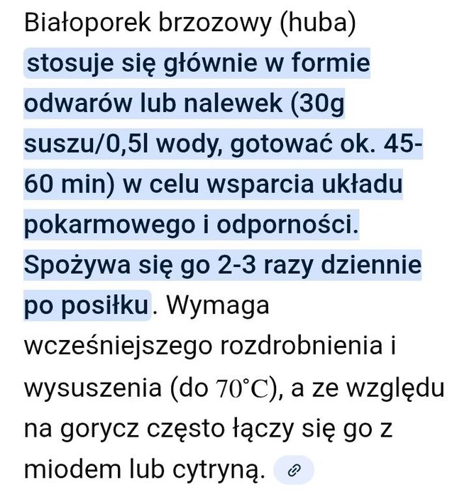Sprzedam bialoporek brzozowy.
