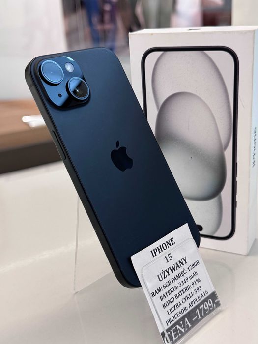 iPhone 15 128GB Bat 91% Topcase Vivo *Raty 0%