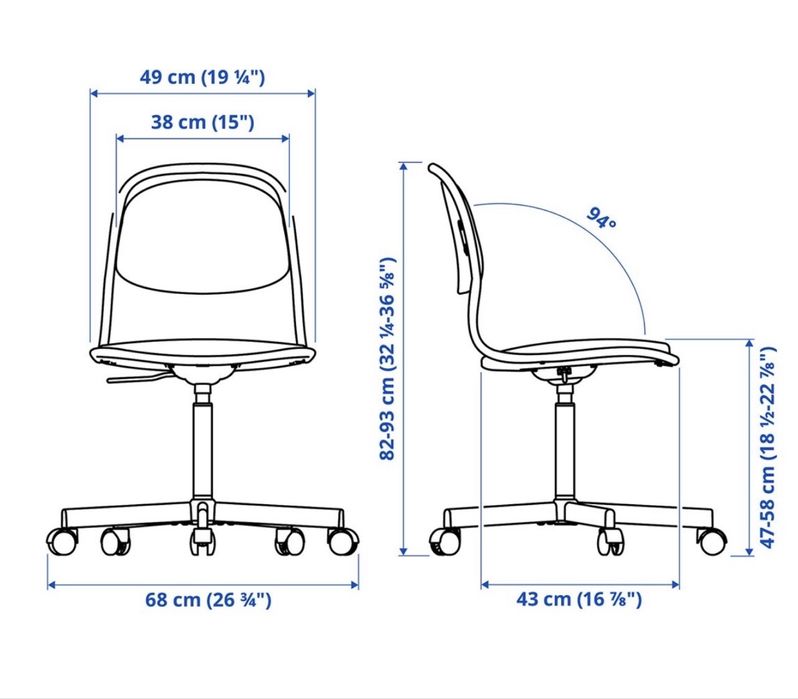 Krzesło obrotowe Ikea Orfjall