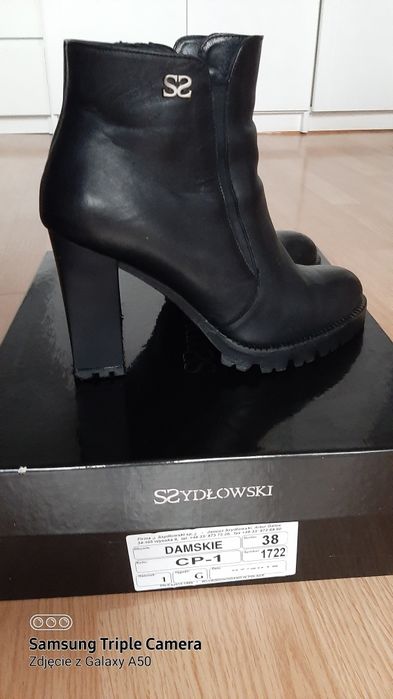 Buty botki kozaki skóra naturalna  roz 38