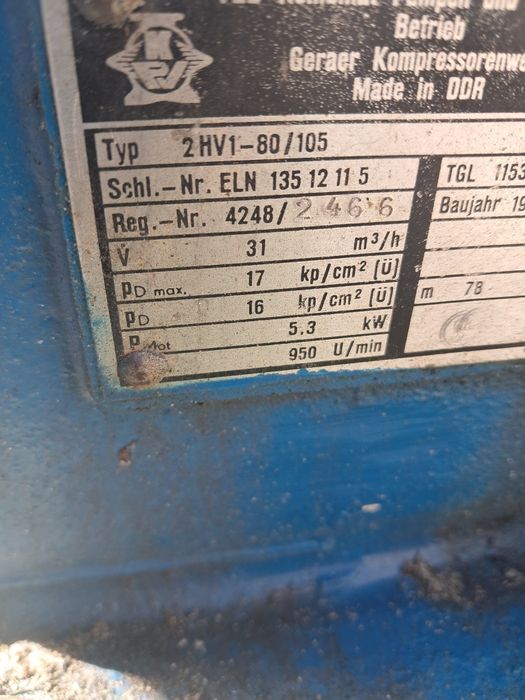Sprężarka ,kompresor  5,5 kw 400 l.