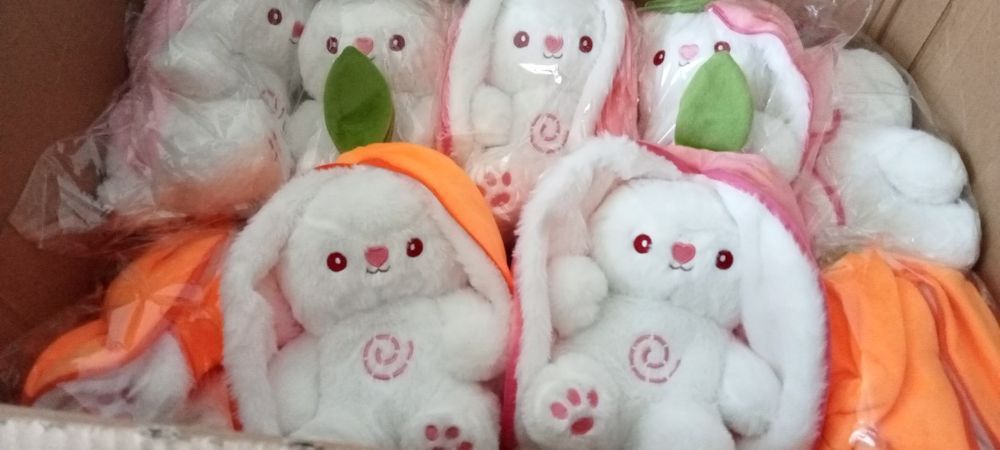 М'яка іграшка нічник дихаючий зайчик-трансформер