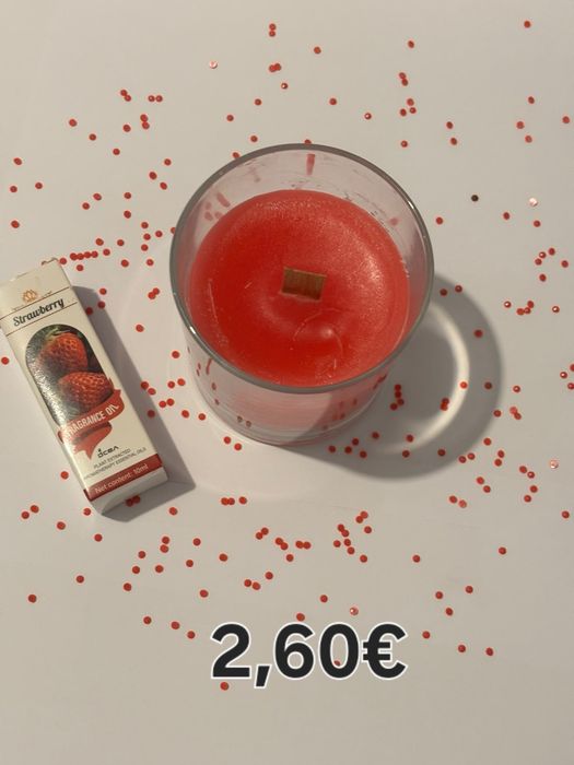 Vela aromatica feita a mão