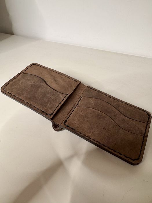 Portfel skórzany - ręcznie robiony - handmade
