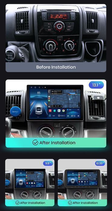 Fiat Ducato 2007-2015 – Radio Android 10.33" CarPlay
