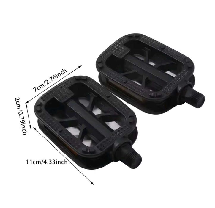 Pedały szosowe kpl.L+P,plastik,antypoślizgowe,7x11x2cm,czarne,odblask