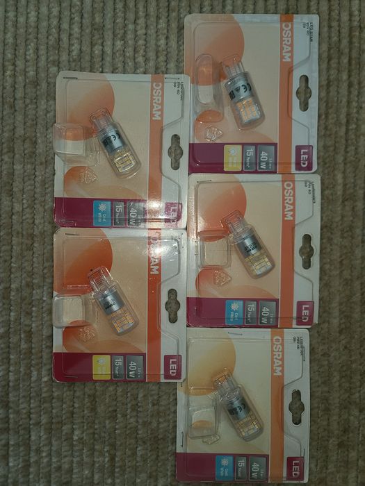 Комплект LED ламп 10шт. Osram PIN 40 3,8W 230V 470 lm 300° 4000K G9