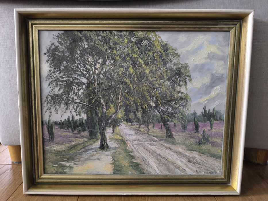 Piękny obraz olejny, płótno, sygnowany Rudi Burandt