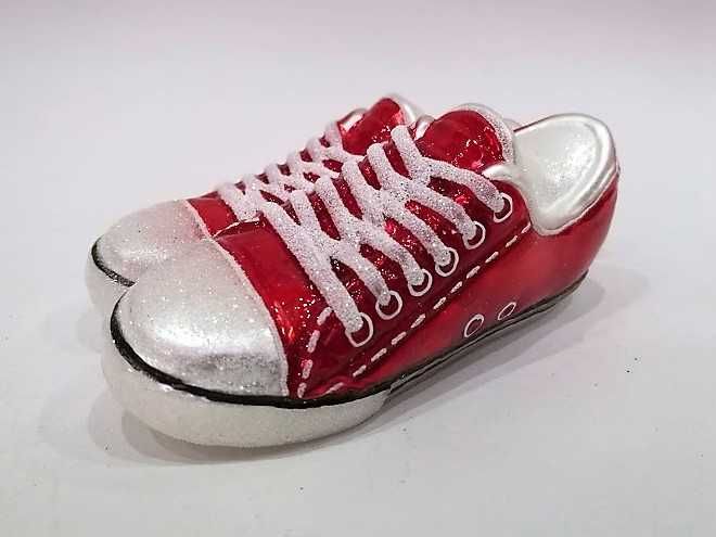 Tenisówki - szklana bombka choinkowa Made in Poland 21S95R bombkizebra