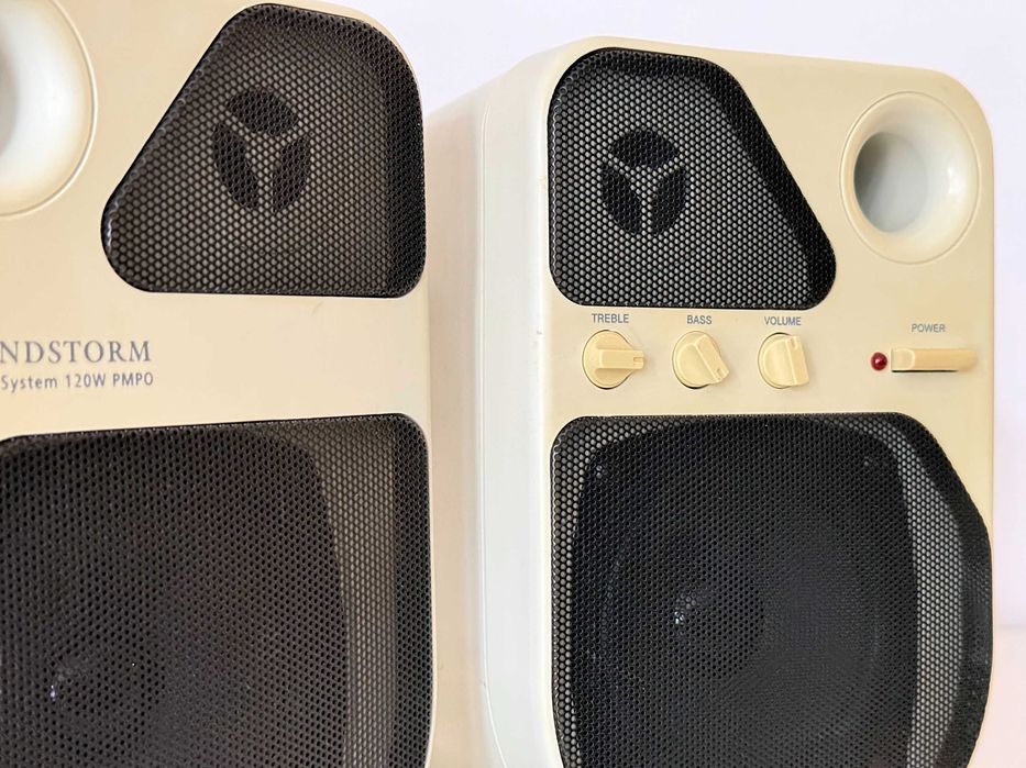 Primax Soundstorm 120W stare głośniki komputerowe stereo retro