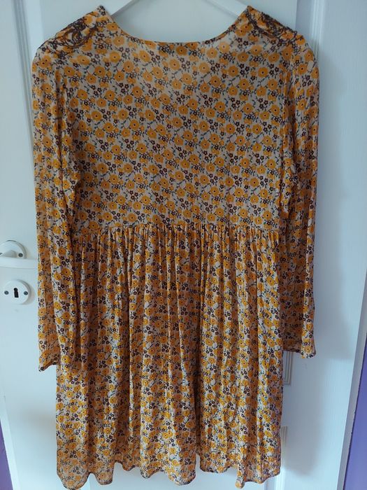 Nowa Sukienka mini z haftem boho hafty kwiaty Zara XS/S