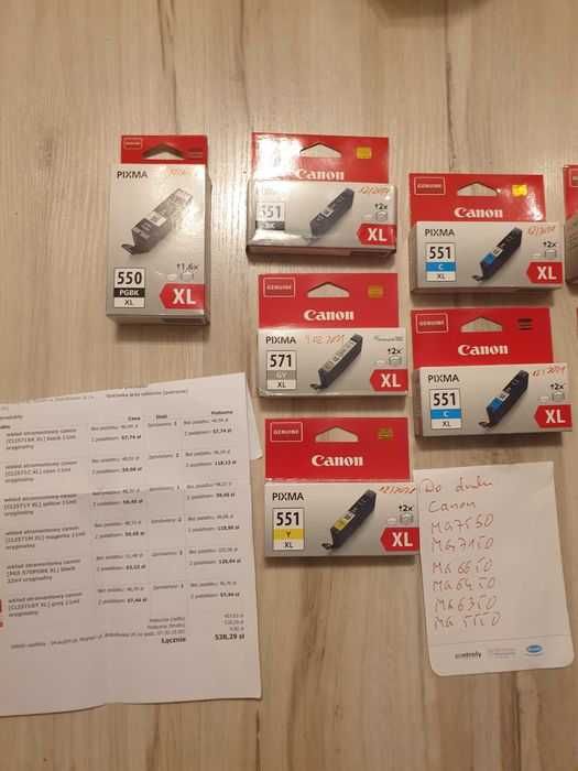Tusz do drukarki canon 550PBK XL pixma tusze NOWY