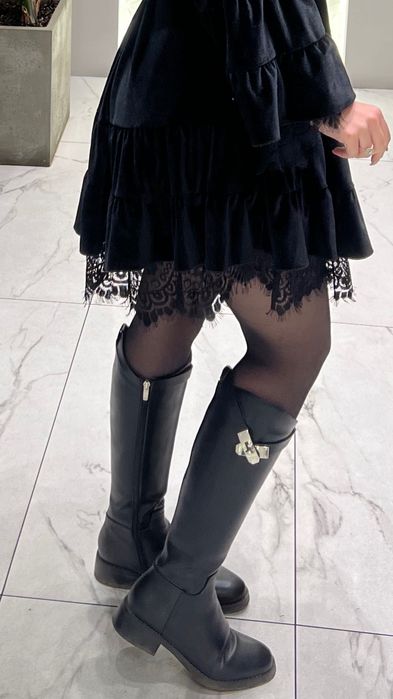 Зимові ботфорти шкіра