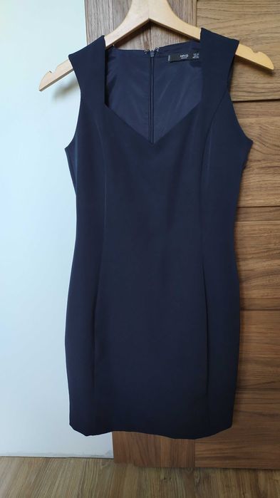 Mango - granatowa sukienka r. XS