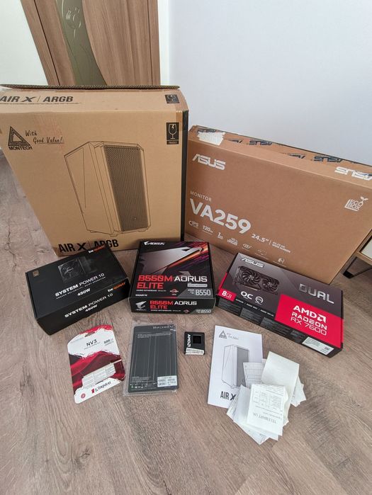 Новий ігровий компьютер, ПК,  AMD Ryzen 5 5600 / ASUS Radeon RX 7600.