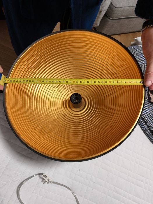 Candeeiro de teto em metal preto- diâmetro 40cm