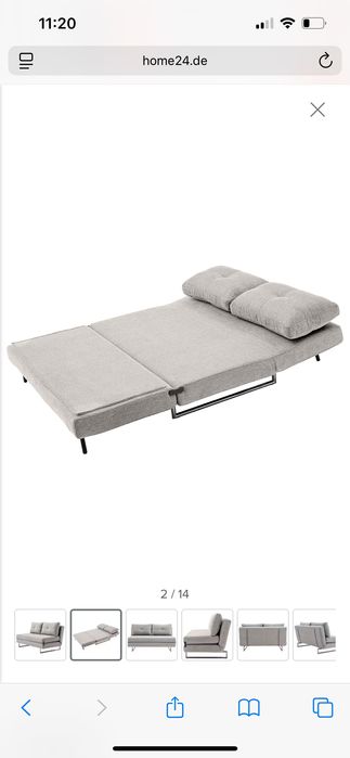 Sofá cama cinzento 2 lugares