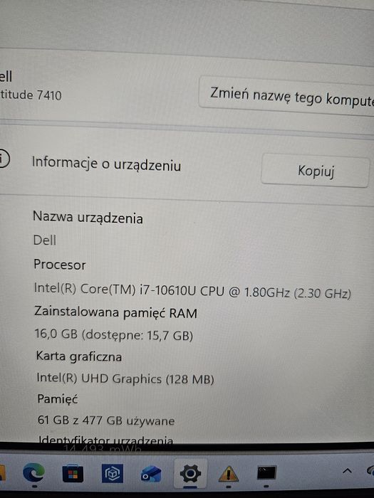 Laptop Dell Latitude 7410 Intel Core i7 vPro Windows 11