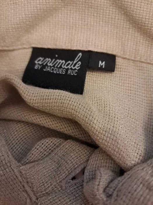 Animale by Jacques Ruc vintage koszula beżowa Rayon M