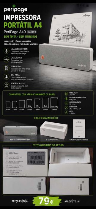 Impressora Térmica 89€. Oportunidade