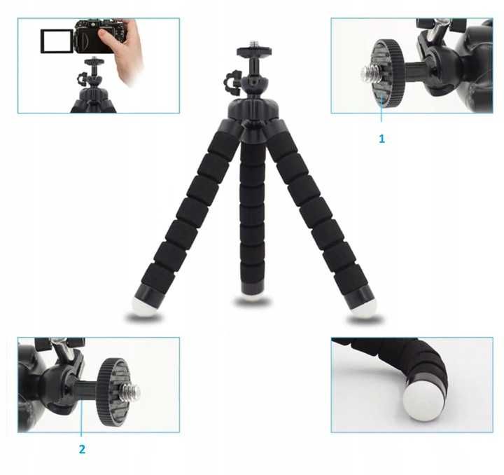Elastyczny Uchwyt Na Telefon Selfie Statyw Tripod