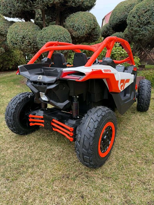 GIGANTYCZNY Samochód na akumulator Buggy CAN-AM 4×200W Pompowane koła