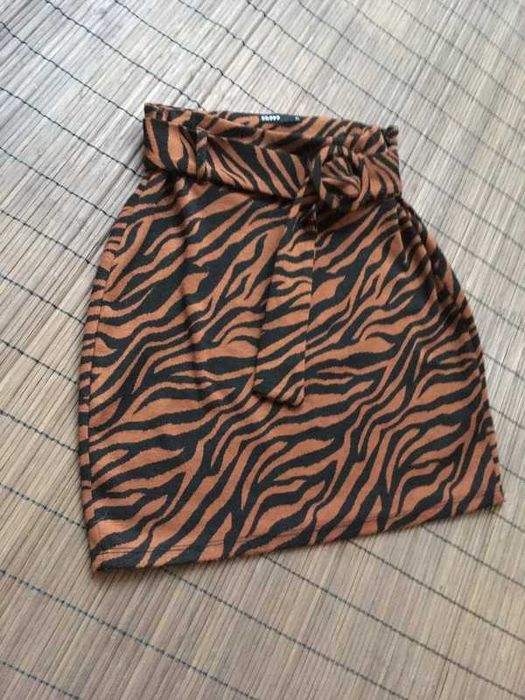 Cropp animal print mini xs 34 taliowana