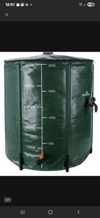 Gardenic Zbiornik na wodę deszczową 200L 60x70cm