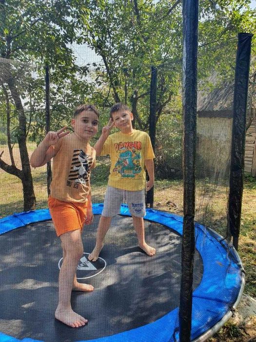 МЕГАЗНИЖКА! Батут дитячий Atleto 183, 252, 312см всі кольори сітка
