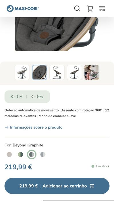 Espreguiçadeira elétrica Cassia Maxi-Cosi