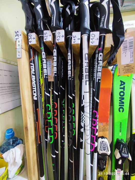 Kije narciarskie Gabel Speed 110-135 cm czarne+kolor nowe wysyłka skle