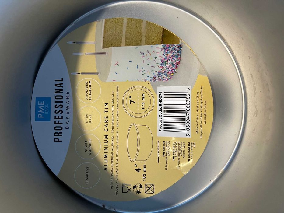 okrągła forma do ciasta z eloksalowanego aluminium, srebro, 18 cm