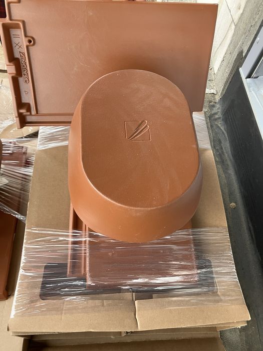 Kominek dachowy ceramiczny DN 150 Creaton Domino miedziana angoba