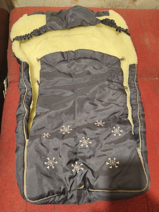 Конверт меховой для  новорожденого