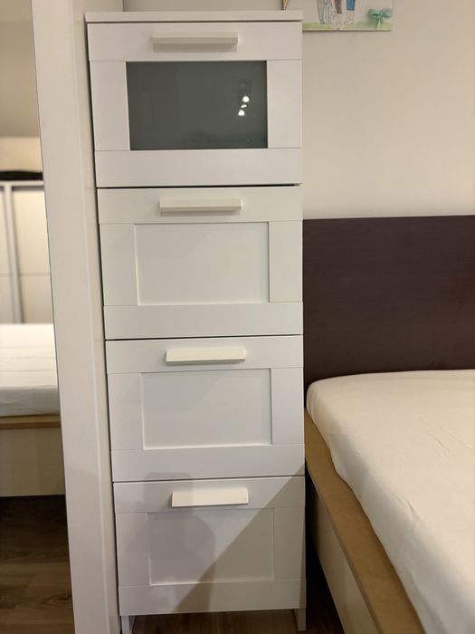 Komoda, szafka wąska biała Ikea Brimnes - 2 sztuki