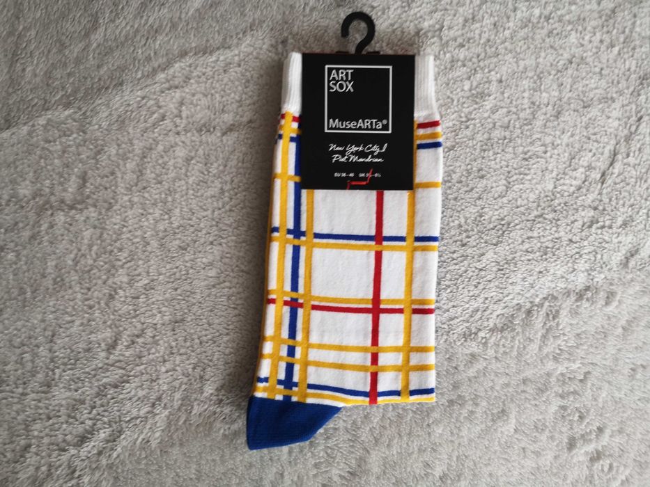 Nowe artystyczne skarpety skarpetki Musearta 36 - 40 Piet Mondrian