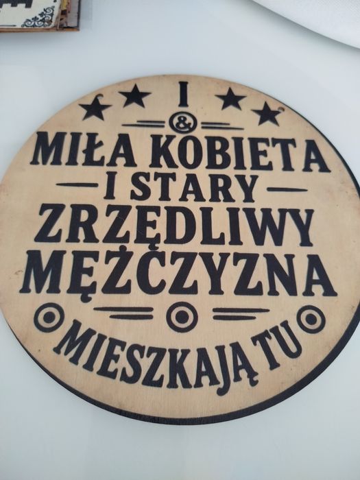 Tabliczki drewniane retro