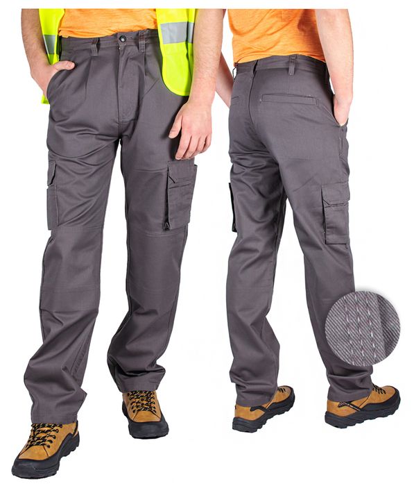 Spodnie Robocze Bhp Ochronne Z Kieszeniami W48 L32.