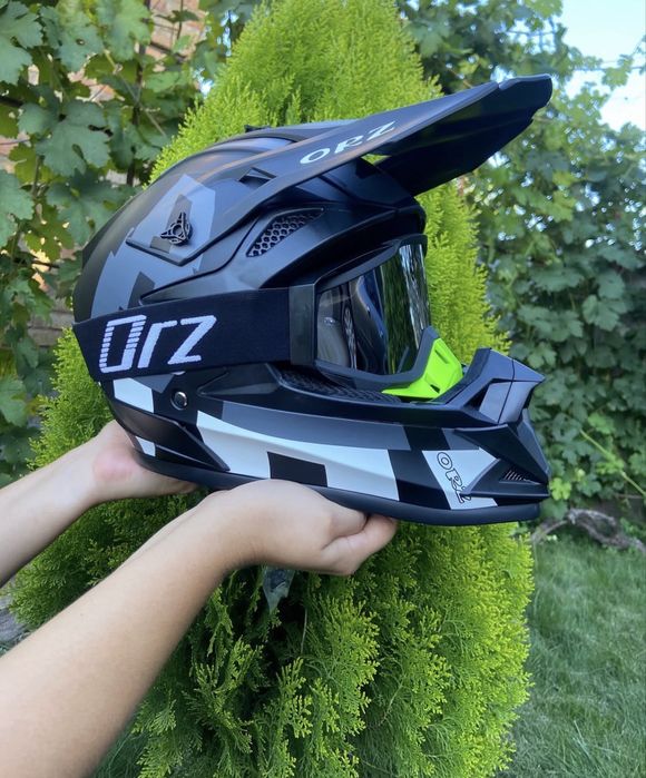 Кросовий мотошолом, шолом для ендуро, шлем для мопеда, оффроуд, хард