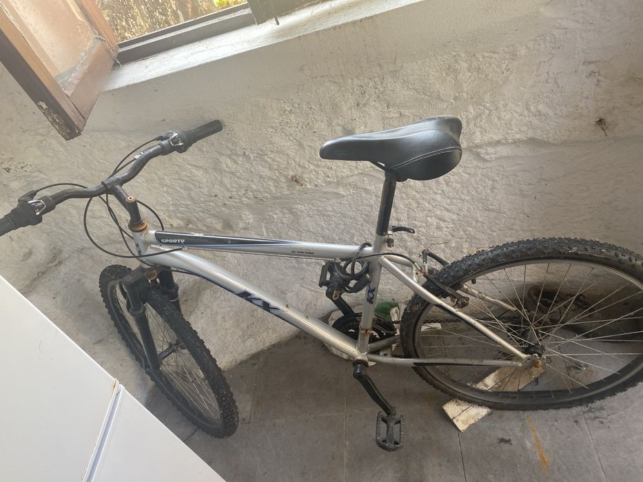 Bicicleta prateada