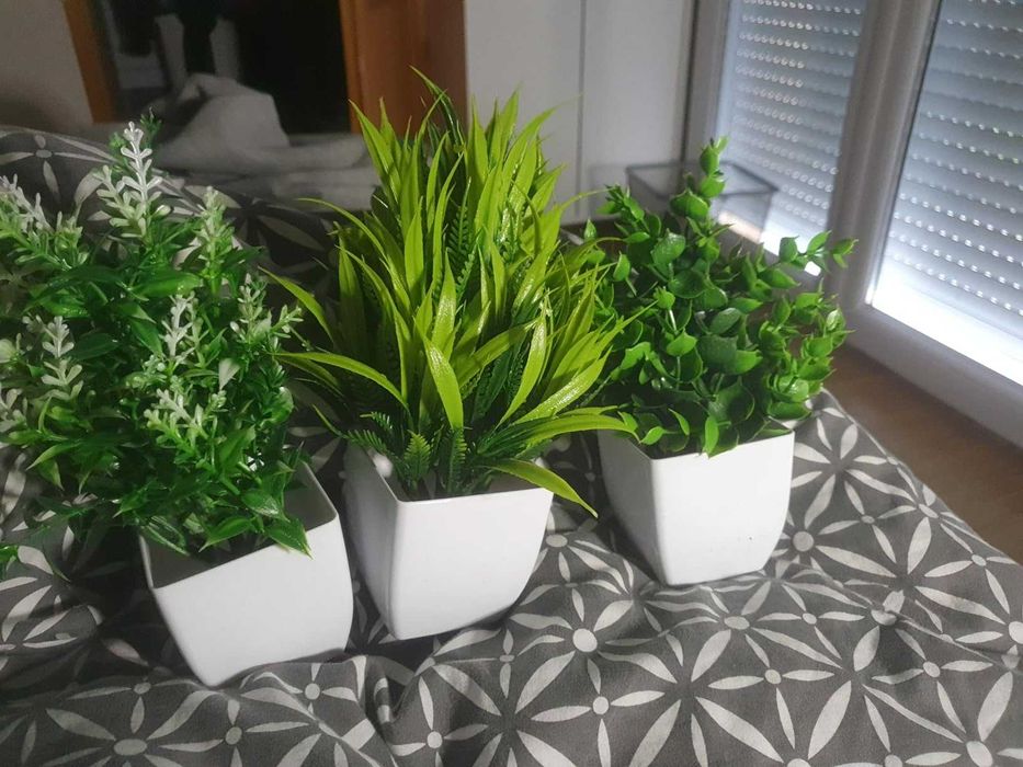 Sztuczne kwiaty z doniczkami 6 szt. zestaw roślin sztucznych