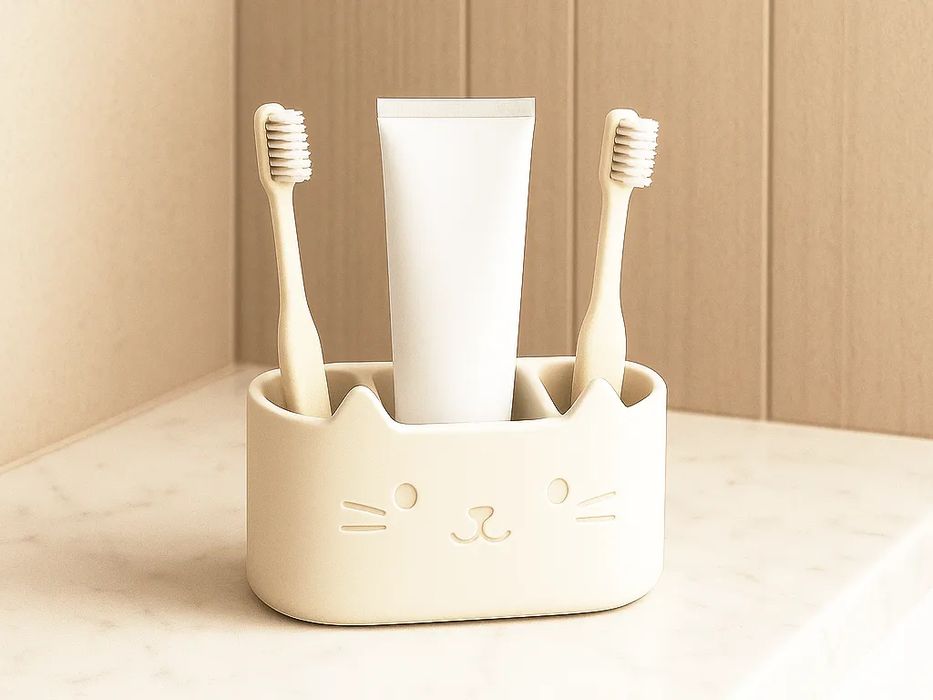 Cat-Shaped Toothbrush Holder