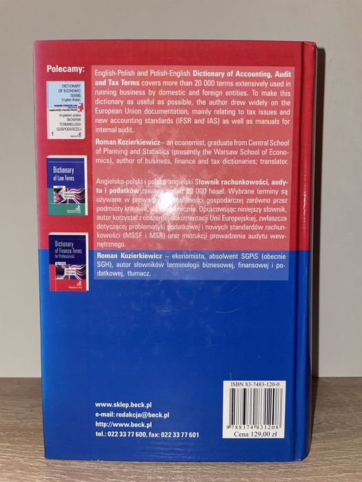 Słownik rachunkowość i podatki polsko- angielski