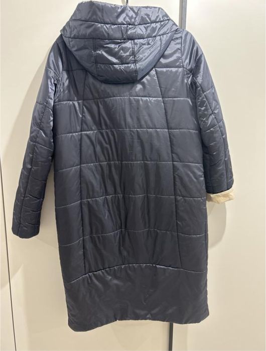 Куртка-пальто жіноче демисезонне з капюшоном бутилочного кольору