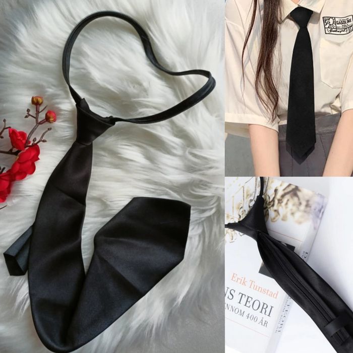 Czarny krawat damski, nowy