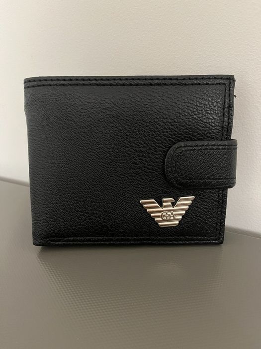 Skórzany Portfel Męski Armani