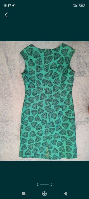 Практически новое очень  льняное платье р. 46 Англия