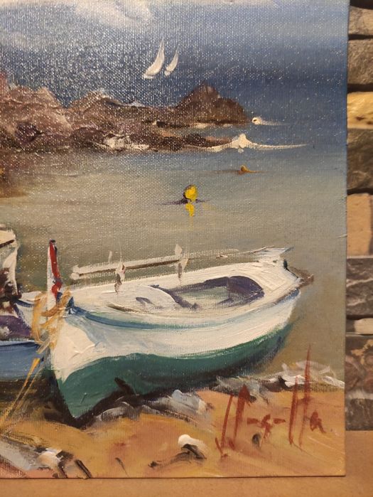Joan Sarquella - pintura a óleo sobre tela colada em  platex
