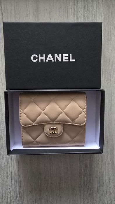 Portfel mały w pudełku skóra naturalna